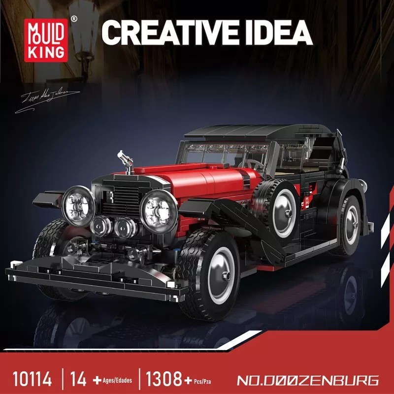 Mould King 10114 Retro Classic Car Building Block Vintage Toy