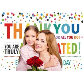CHAIYA 7X5FT Thank You for All You Do Backdrop Congratulations Graduates Background Be Thankful to The Teacher Doctor Staff Decoration Banner Prom Backdrop for Senior Year Party