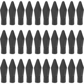 Ymhapp 25 Pcs Black Soft Rubber Practice Arrowhead Safety Glue On Target Arrow Tips for Shooting Practice Hunting Game Broadheads Arrows and Parts