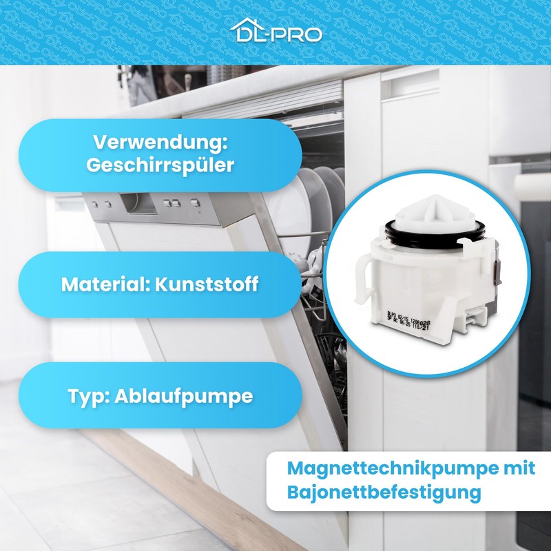 DL-pro Drain Pump for Bosch Siemens Neff Copreci Pump Dishwasher