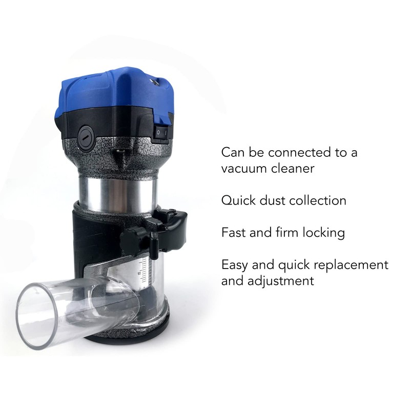 Router Table Dust Collection, Trimming Machine Base, Adjustable Aluminium Alloy