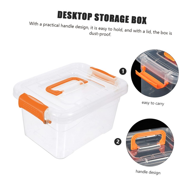 Levemolo 4pcs Storage Box Lid and Handle Double Organizer for