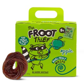 The FROOT Thief Real Fruit Snack Whips, Apple, Nut Free, Perfect for School Lunches and Snacks, Individual Bags Kids Snacks, 5 Pack