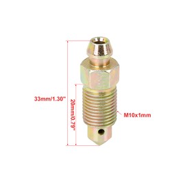 F FIERCE CYCLE 2 pieces M10 x 1 mm hollow screw bleeding screw with cap for motorcycle master brake cylinder