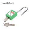 sourcing map Lockout Tagout Safety Padlock 1-1/2-Inch Steel Shackle Keyed