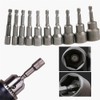 Nut Driver Socket 10PCS 6-19mm 1/4" Hex Shank Bit Socket
