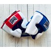 PRIZE RING "Professional SS" Genuine Leather Headgear White/Blue (L)