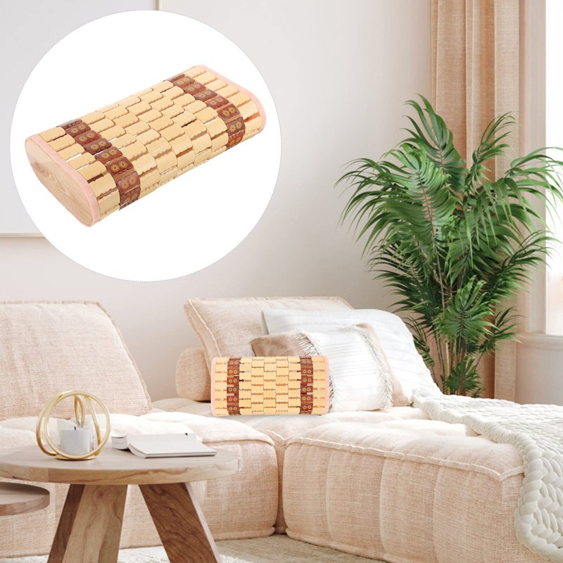 Healvian Bamboo Sauna Headrest Pillow Cooling Bed Pillows Wood Sauna