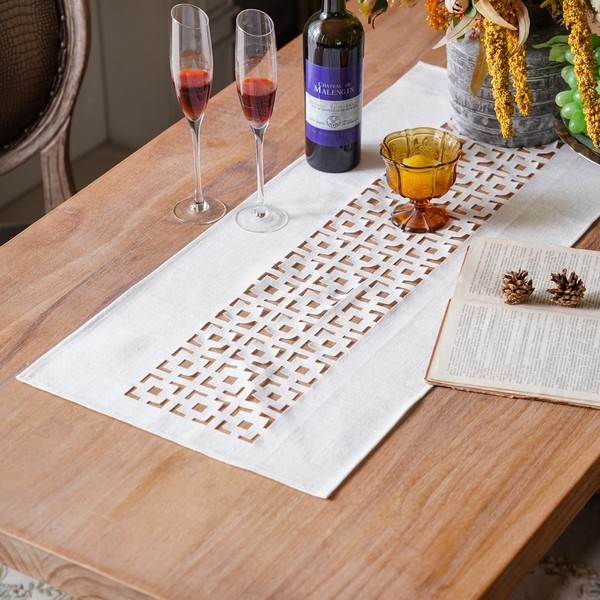ARTABLE Rectangle Table Runners Fabric Home Garden Table Runner with