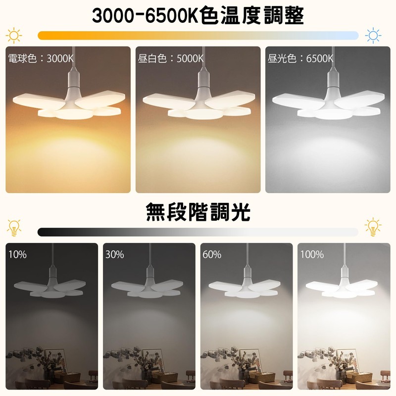 Garage Light, LED Ceiling Light, 80 W, 8 Tatami Mats,