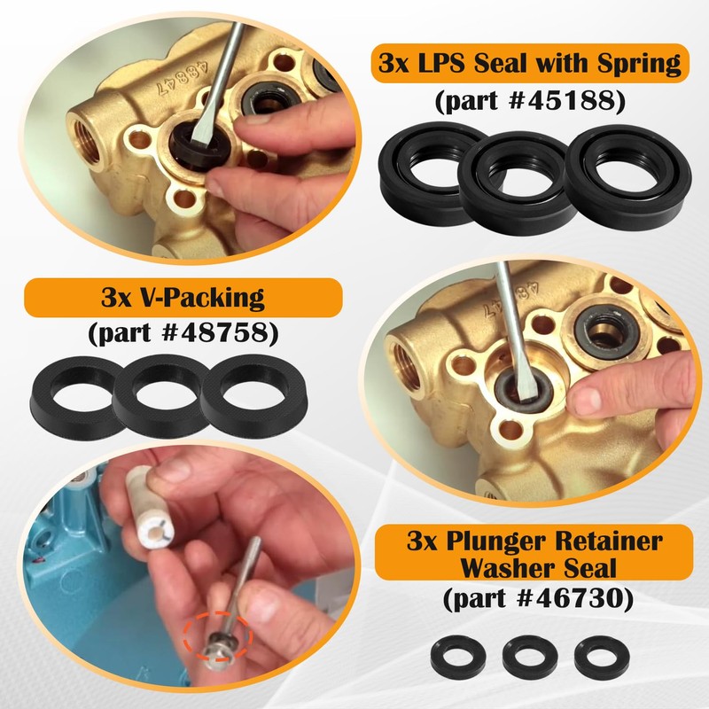 34262 Seal Kit for Cat Pump 66DX 6DX Pressure Washer