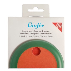 Läufer Round Stamp and Envelope Sponge Damper Pad with Elastic Grip Plate Green 85mm Ø Green