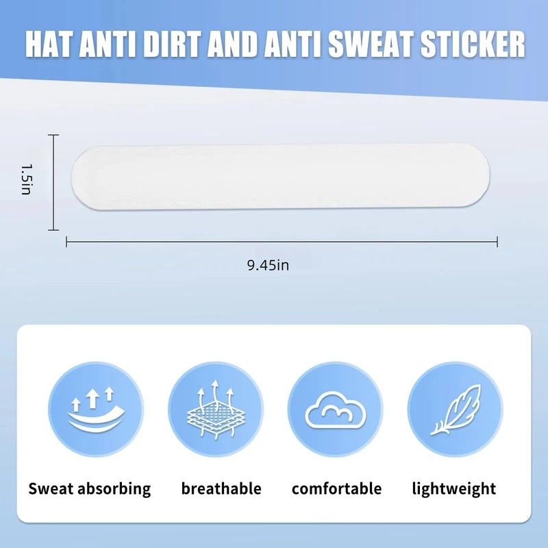 Hat Sweat Liner 50-Pack Self Adhesive Hat Linesr Sweat Protection