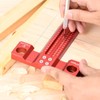 AKNgoes Woodworking Scriber T-Square Ruler 8in with Thoughtful Support Lips,