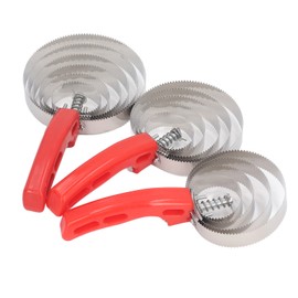 3pcs Horse Curry Comb Multipurpose 4 Rings 5 Rings 6 Rings Double Sided Stainless Steel Curry Comb for Cattle Horse Goat Dogs