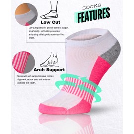 Tipi Toe - 12 pares de calcetines deportivos deportivos de corte bajo para mujer y niña, Contraste minimalista de color liso, 9-11