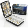 Travel Pill and Small Item Organizer Case, Compact Weekly Storage