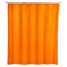 Wenko Anti Mould Shower Curtain - Plain, Antibacterial & Washable with 12 Shower Curtain Rings