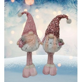 Pink Standing Christmas Gonk (66 cm) 1 Pc. - Adorable Assorted Designs, Perfect Festive Decor for Home, Office, Gift, & More