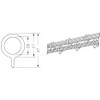 Fullness SC-M2118 Curtain Ring Runner SS 10 Pieces, Diameter Approx.