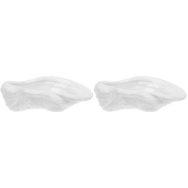 Hemoton 2pcs Ottoman Tray Ceramic Sauce Plate Oyster Shells Shape Condiment Tray Ceramic Exquisite Oyster Plates Decorative Soy Plate Ceramic Tasting Dishes Crawfish Trays Fruit Tray Oyster Bakers