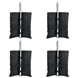 TMBMLPP Gazebo Weights Sand Bags, Set of 4 Gazebo Sand Weights Bags, Gazebo Weights Bags, Gazebo Weights Set of 4 Heavy Duty, for Pop Up Tent Trampoline Gazebo Outdoor Sun Shelter Umbrella - Black