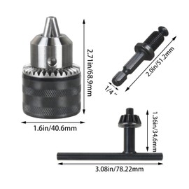 ORTVS Drill Chuck Adapter for Impact Driver, for Makita 763198-1 Quick Connect Keyless 3/8 inch Impact Chuck