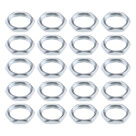 YINETTECH 20PCS Hex Nuts M10x1 SW12 2.4mm ISO Fine Thread DIN 13-5 Galvanised Key Nut Threaded Nut Hardware Repair Fasteners Retainers