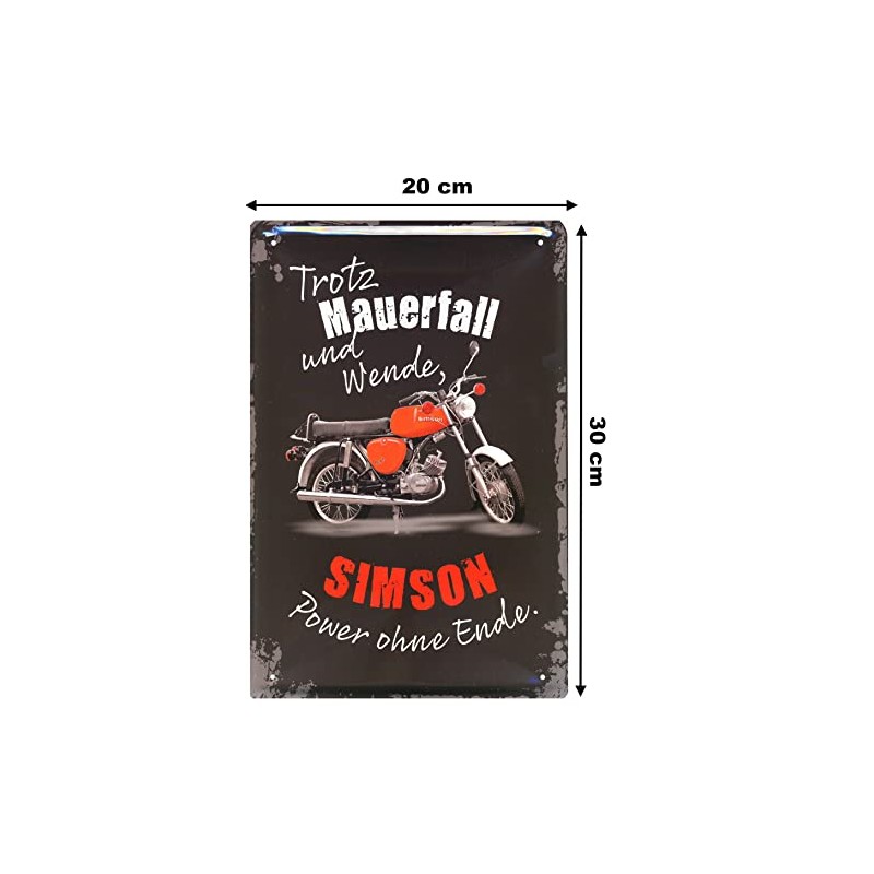 Geschenkeparadies 24 Decorative Tin Sign 20 x 30 cm Despite