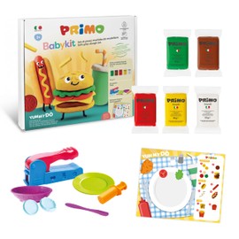 PRIMO Babykit - Pasta da Modellare in Set da 5 Panetti di Pasta Modellabile Easydò Made in Italy, Giochi Bambini 3 Anni per Stimolare la Creatività - Kit Cartoleria e Lavoretti Creativi per Bambini