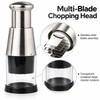Stainless Steel Manual Garlic Chopper – Push-Down Mini Food Mincer
