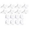 sourcing map 8 Set Acrylic Corner Bracket L-Shaped and Triangle