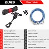 AUTODUNK 3/16" x 50ft Synthetic Winch Rope Kit 8,450LBS with