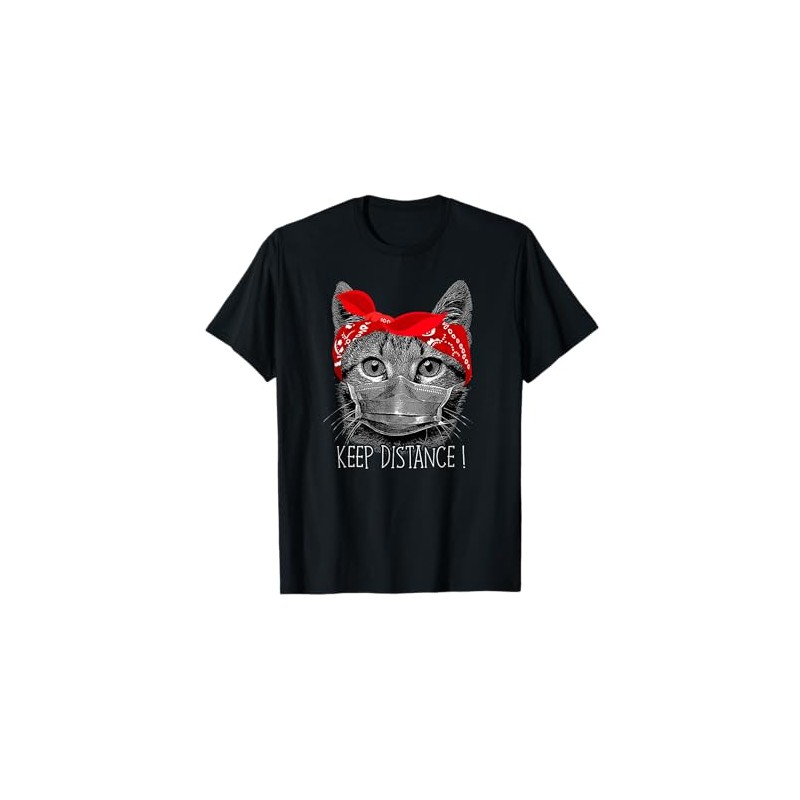 Keep Distance - Cat Kitten with Mouthguard Face Mask Men