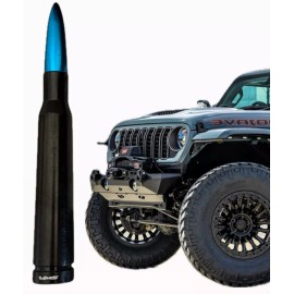 VMS Racing Blue and Black Bullet Antenna for Jeep Wrangler and Gladiator