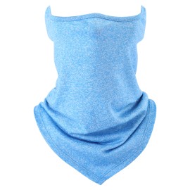 Unbranded Summer Neck Gaiter Half Face Cover Thin Scarf Bandana Motorcycle Cycling Cover - Light Blue