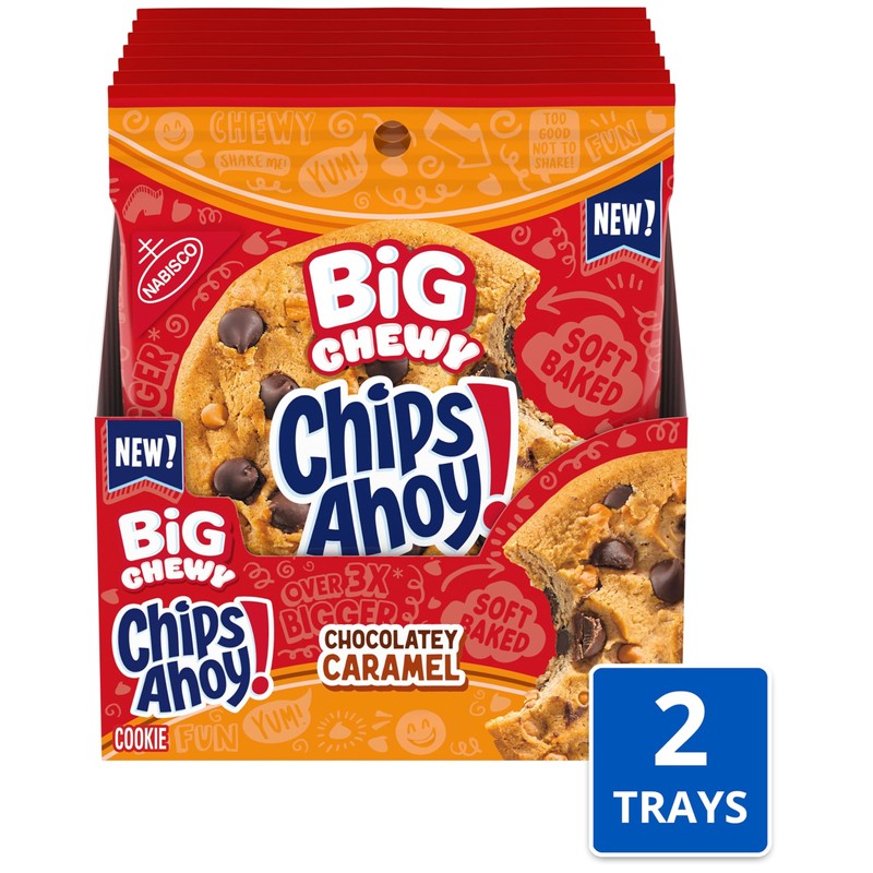 CHIPS AHOY! Big Chewy Chocolate Chip Cookies, Chocolatey Caramel, 14