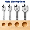 14, 16, 18, 30, 35mm Flat Wood Drill Bit, Hex