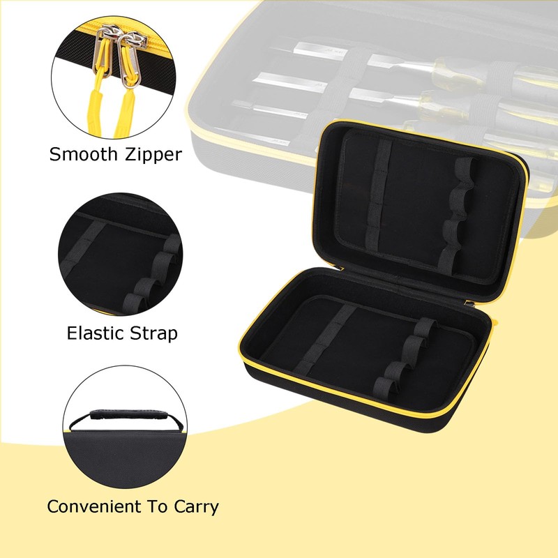 Tourmate Hard Storage Case for HURRICANE/MECHEER/WFOEJEJ/WORKPRO/Milwaukee Wood Chisel Set -