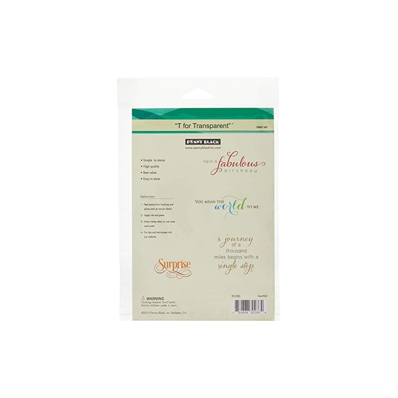 Penny Black 30-286 Heartfelt Transparent Stamp Set