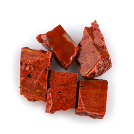 CRYSTALINES 5pcs Natural Raw Red Jasper Gemstones, DIY Jewelry Making, Wholesale Bulk Loose Supply, Chakra Healing Crystals, Gem Collection, Rough Stones, AAA Grade