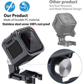 Frame Mount Housing Case for GoPro Hero 5 Session, Hero 4 Session, Upgrade Protective Housing Frame Shell Mount Holder with Buckle & Thumb Screw for GoPro Hero 5/4 Session