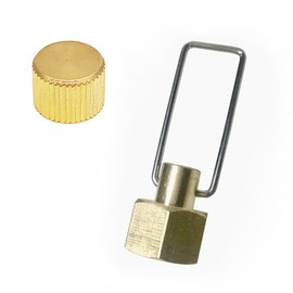 RecDec 2 Pack Propane Tank Cap Non Leaking Brass Sealing Screw Threaded Valve Cover Caps with Tightening Grip for Gas Cylinders Propane Bottles Refill 1lb Tanks Outdoor Camping Stove Hose