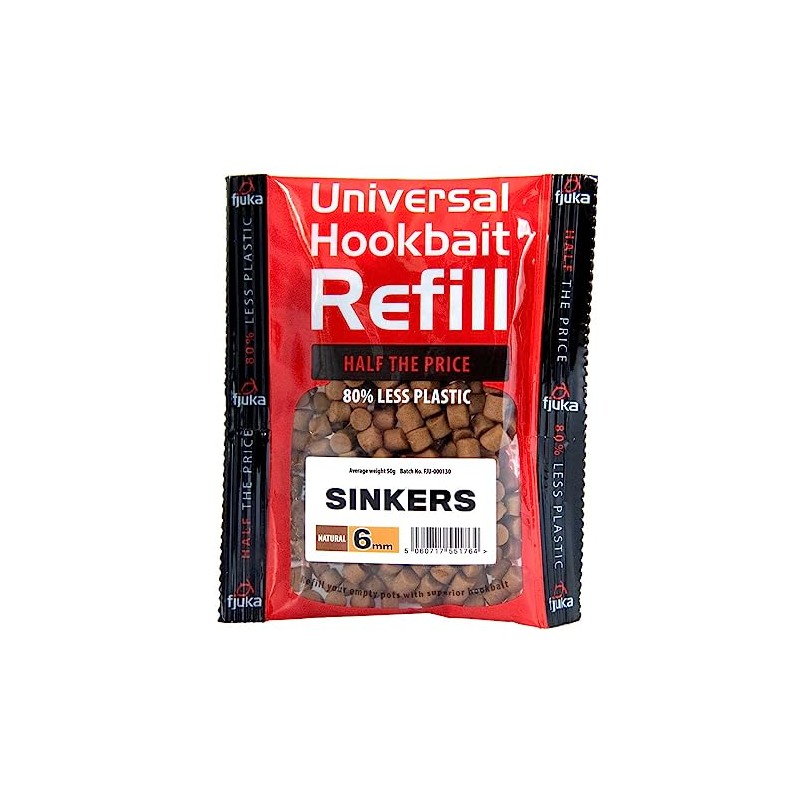 Fjuka Sinkers 6mm | Natural | Hookbait Refill | Tough,