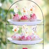 Maxqzin 36Pcs Wildflower Cupcake Toppers Baby in Bloom Cupcake Toppers