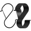 HCTESCO Heavy Duty Large S Hooks, 4.96 inch, Black, Set