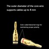 GELRHONR 4mm Banana Plug, Banana Plug Speaker Connectors, Gold Speaker