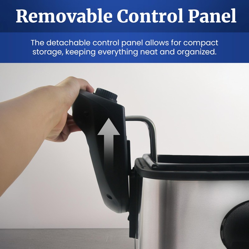 Elite Gourmet EDF-401T Electric 4.5 Qt. / 17 Cup Immersion