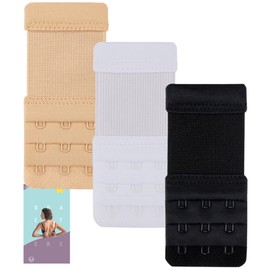 Women's Bra Extenders 3 Hooks,3 Hook Bra Extender plus szie Bra Extensions Bra Strap Extender(1/2")