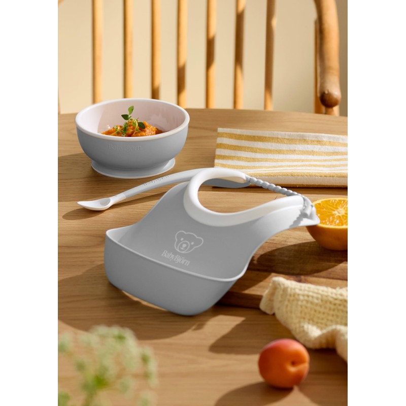 BabyBjörn Baby Feeding Set, 3 pcs, Grey